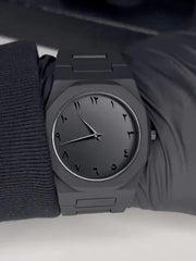 Black Aura Quartz Watch – Stylish Analog Watch for Men & Boys
